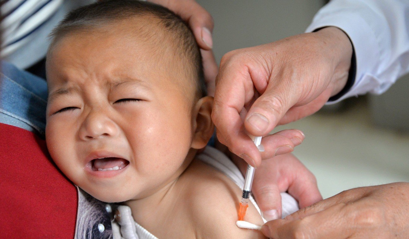 China is currently gripped by a public health scandal in which a major drug maker was found to have supplied inferior vaccines for babies. Photo: EPA