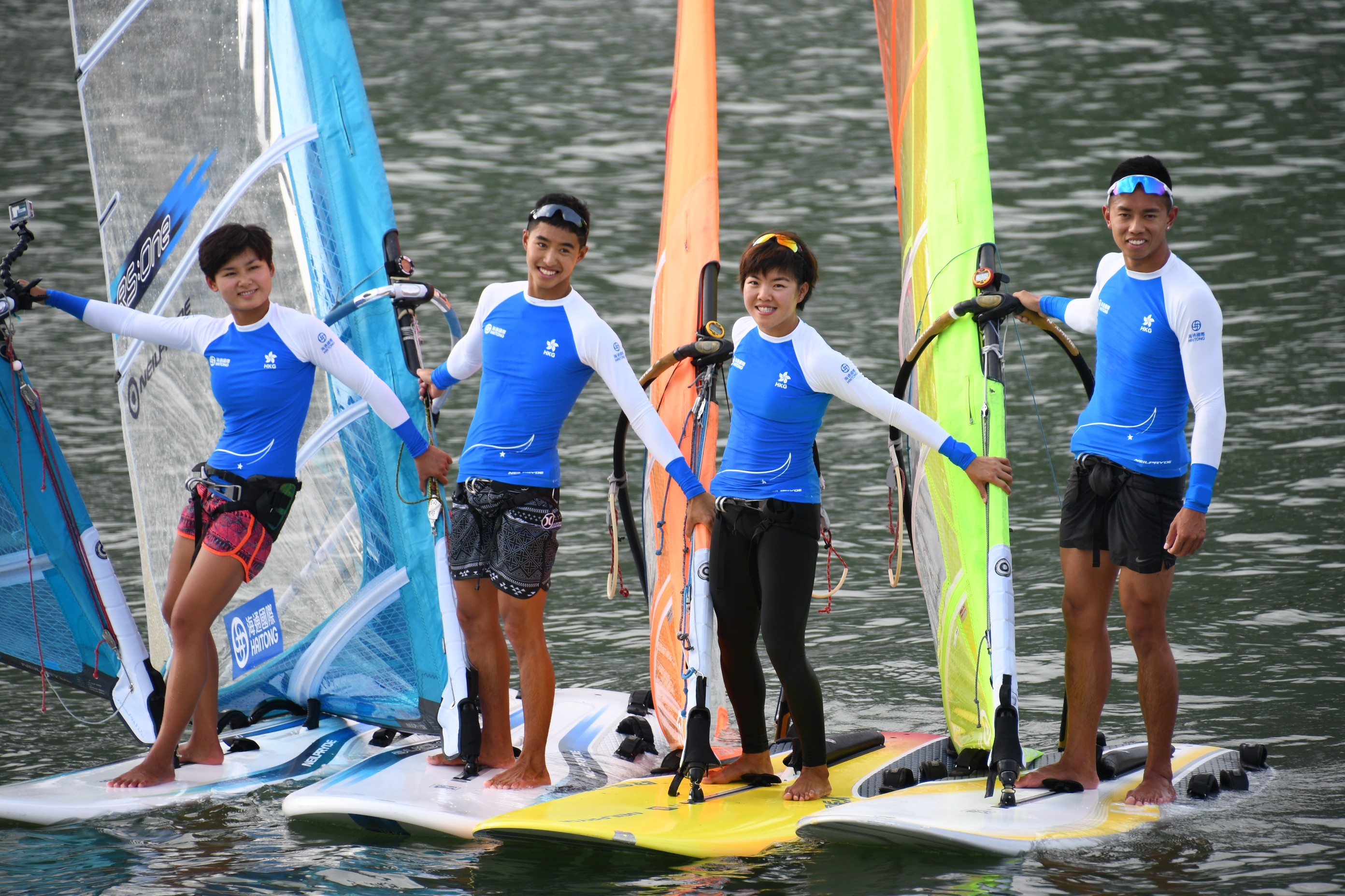 Ma Kwan-ching, Kikabhoy Rafeek, Hayley Chan and Michael Cheng. Photo: Chan Kin-wa