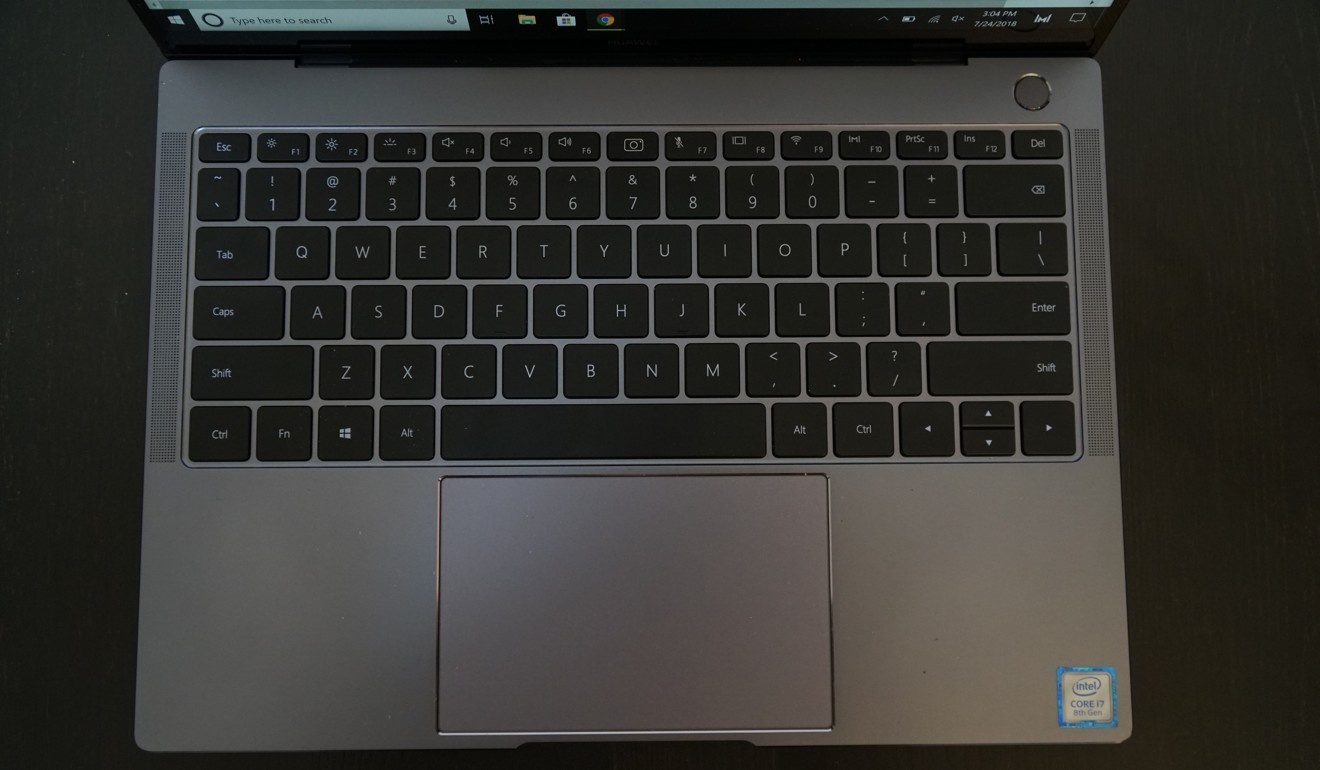 The MateBook X Pro’s keyboard is spacious and a joy to type on. The keys have more travel and are more responsive than Apple’s MacBook keyboards. Photo: Ben Sin