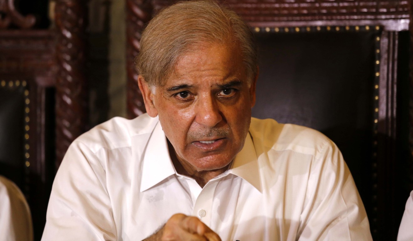 Shahbaz Sharif, head of former ruling party Pakistan Muslim League Nawaz (seen on Friday) and brother of former Prime Minister Nawaz Sharif, has said he believes that the election results are being tampered with – although he won’t say why. Photo: EPA-EFE