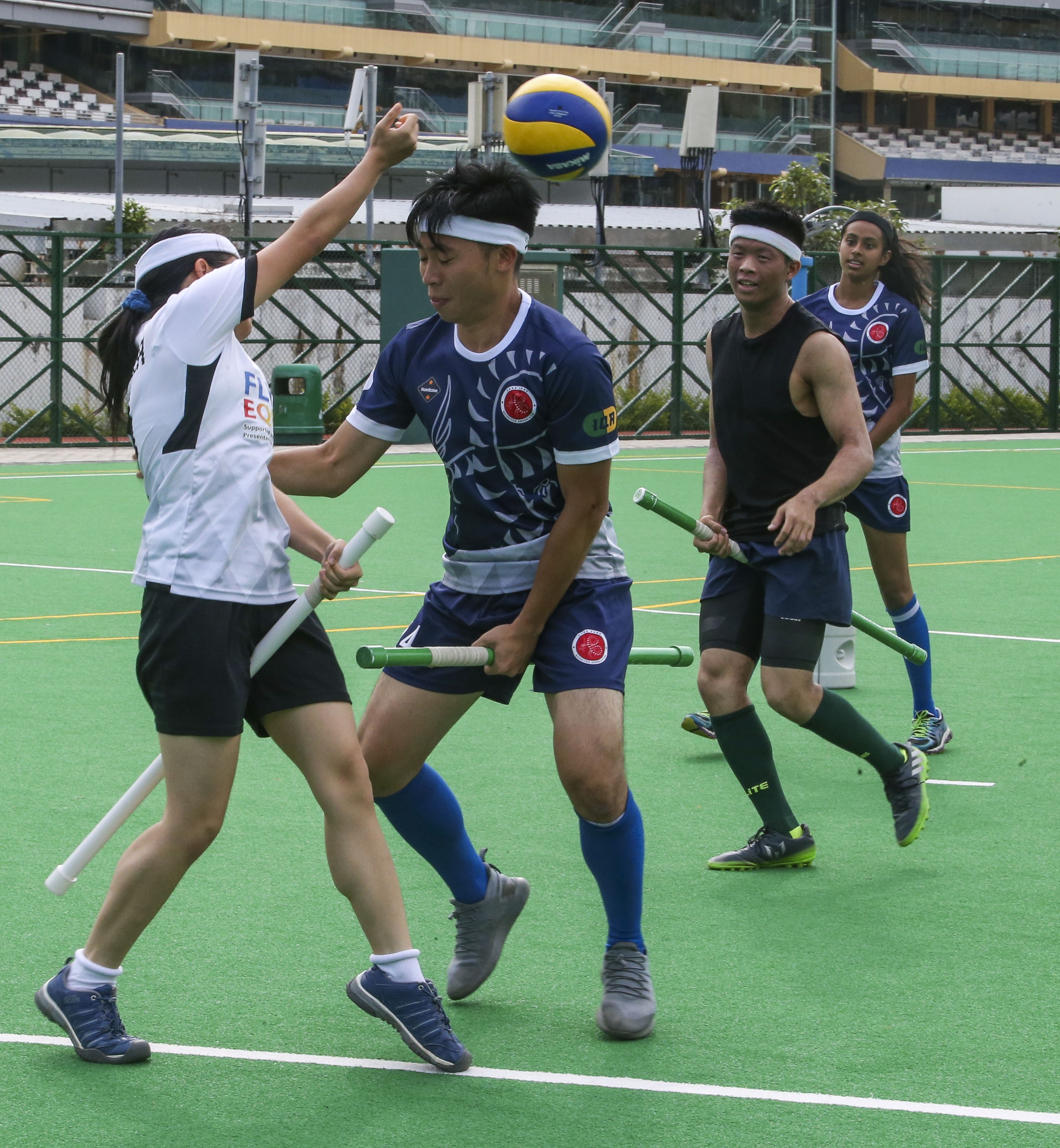 University of Hong Kong Quidditch Club enact an earthbound version of the Hogwarts game as chasers dash between hoops, broomsticks between their legs, in a sport that combines rugby, dodgeball, tag and J.K Rowling rules