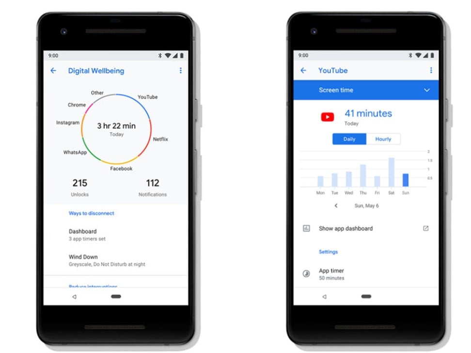 A feature called App Timer, which lets you set a time limit on specific apps, is also coming out later this autumn. Photo: Google