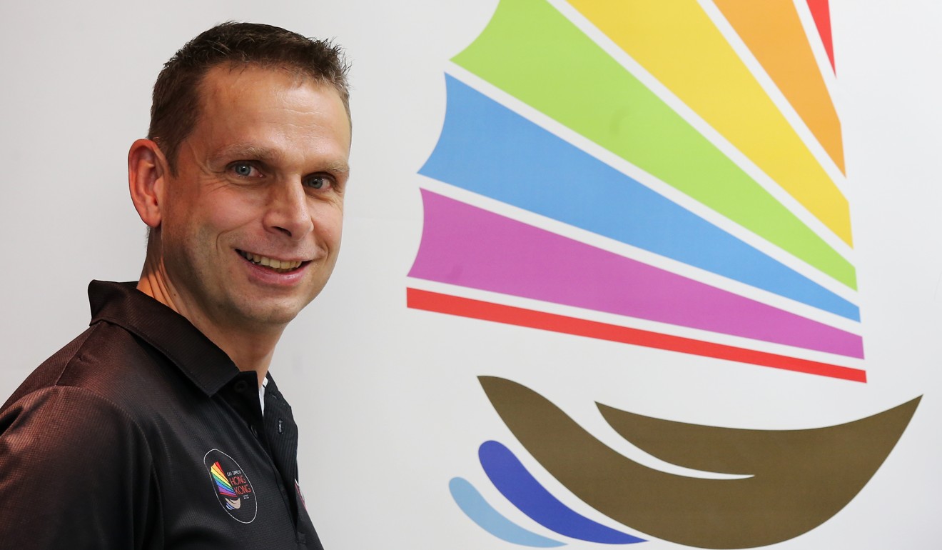 Philipse at the Gay Games briefing in Hong Kong in March 2017. Picture: Dickson Lee