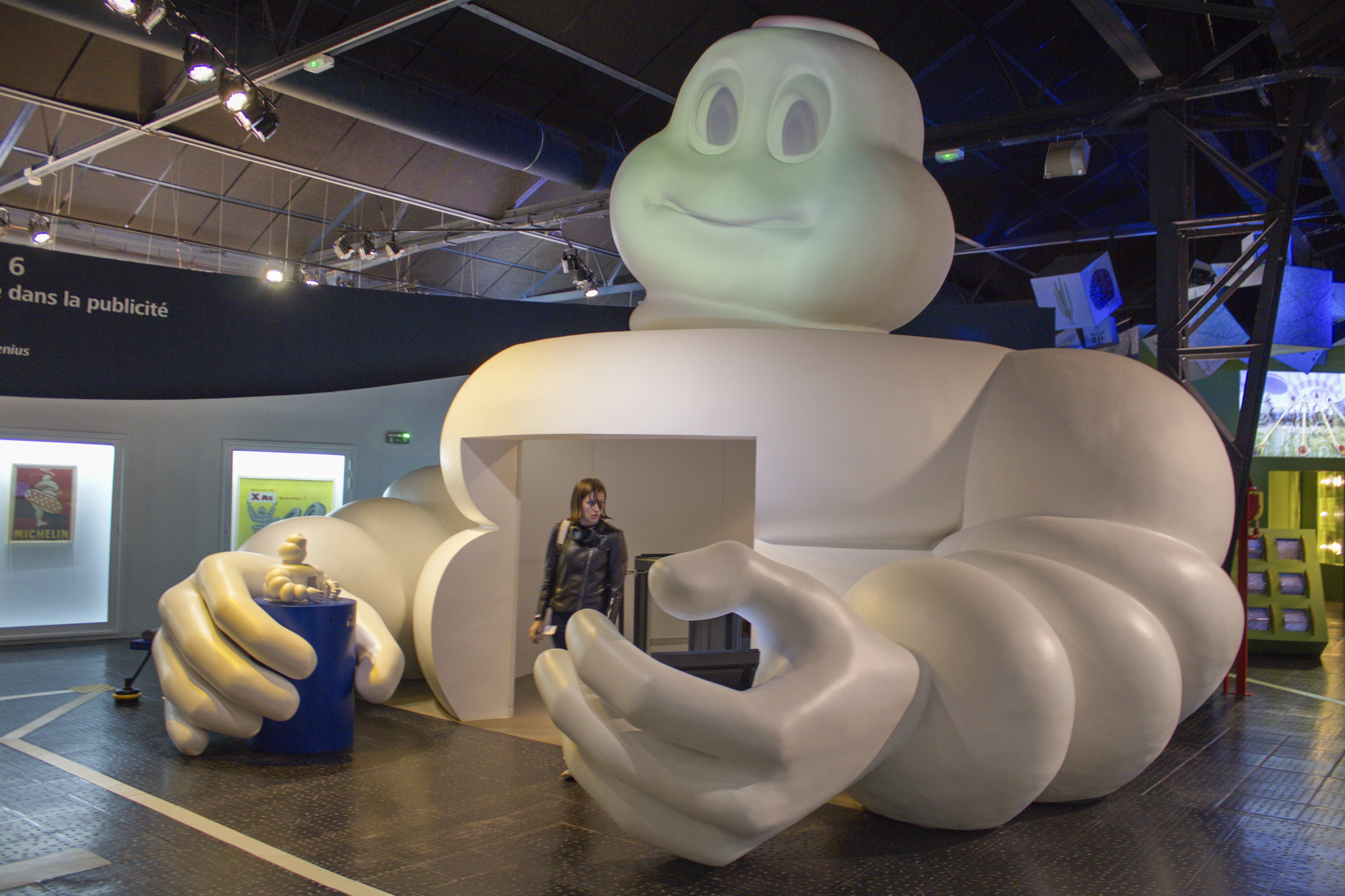 A massive Michelin Man stairway entrance at the Michelin Adventure, in Clermont-Ferrand, France. Pictures: Keith Mundy