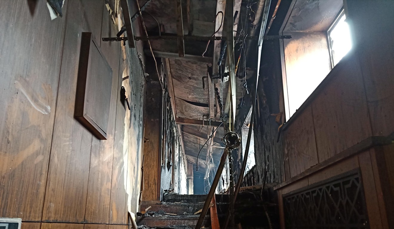 The blaze devastated rooms and corridors over several floors of the building. Photo: Reuters