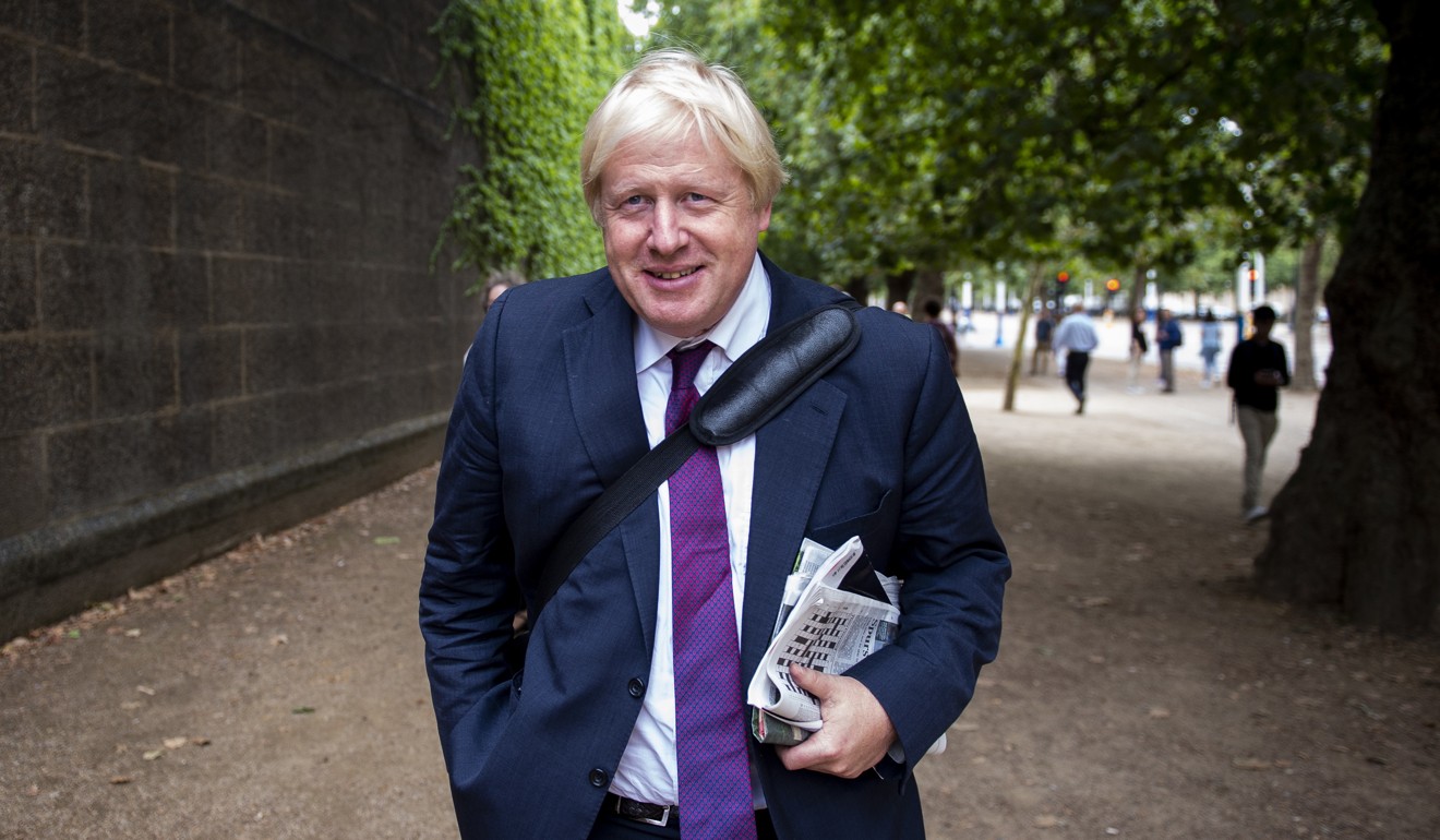 Former British Foreign Secretary Boris Johnson in central London on August 14. Photo: EPA
