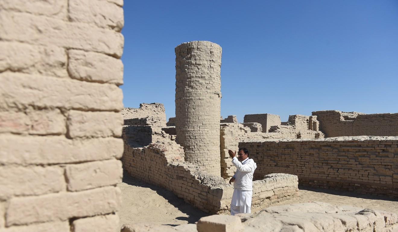 A two-storey well at the archaeological site of Mohenjo Daro, thought to have been home to the Indus Valley people. Photo: AFP