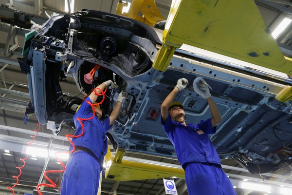 A BYD assembly line in Shenzhen. Photo: Reuters