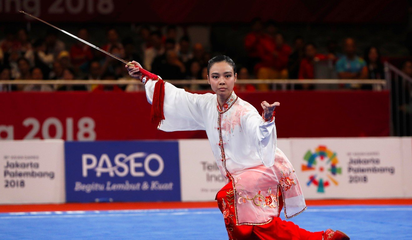 Wushu artist Lindswell Kwok was a popular gold medal winner for Indonesia. Photo: Reuters