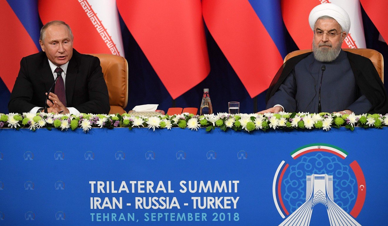 Iranian President Hassan Rowhani (R) and Russia’s President Vladimir Putin. Photo: AFP