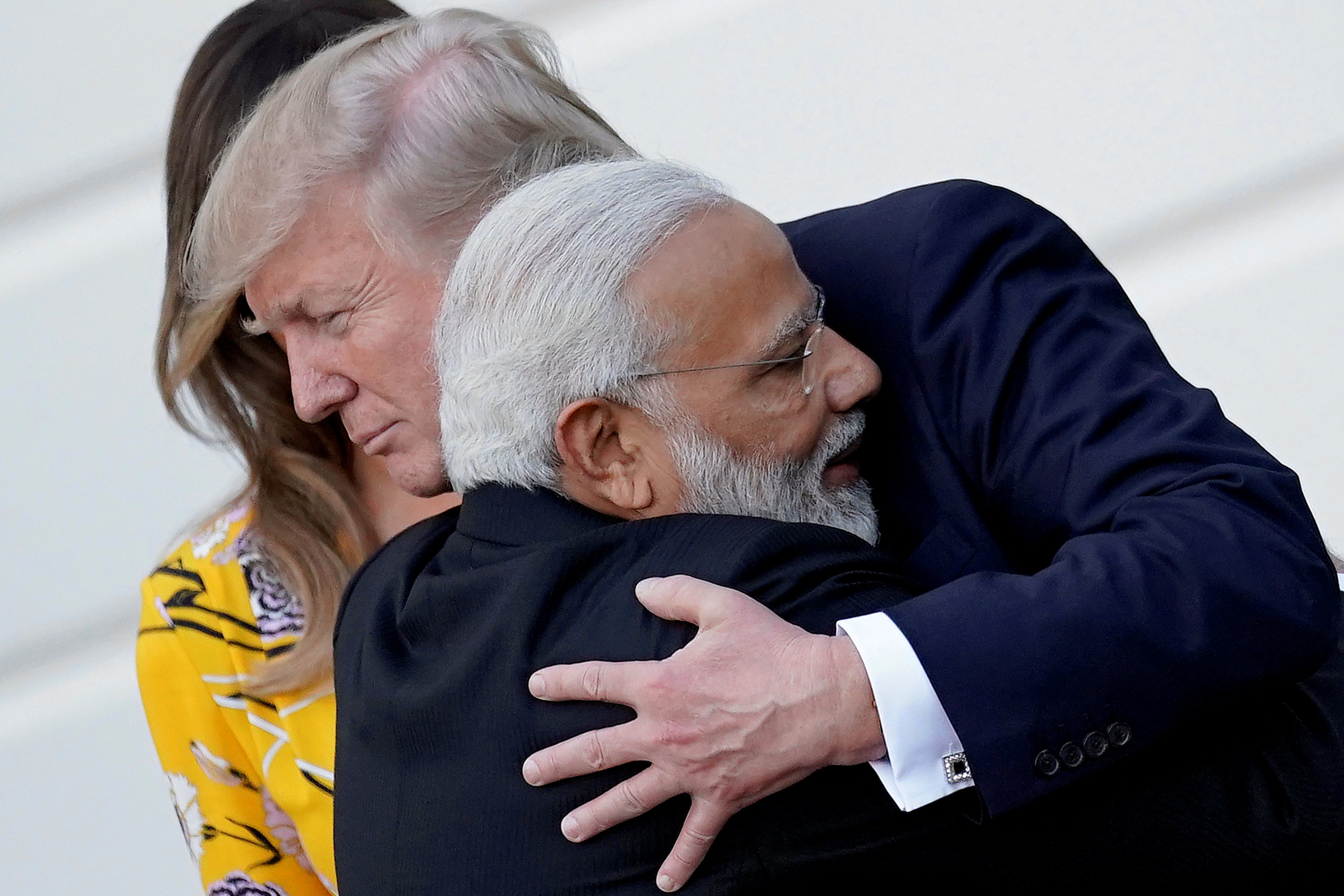 US President Donald Trump embraces India's Prime Minister Narendra Modi. Photo: Reuters