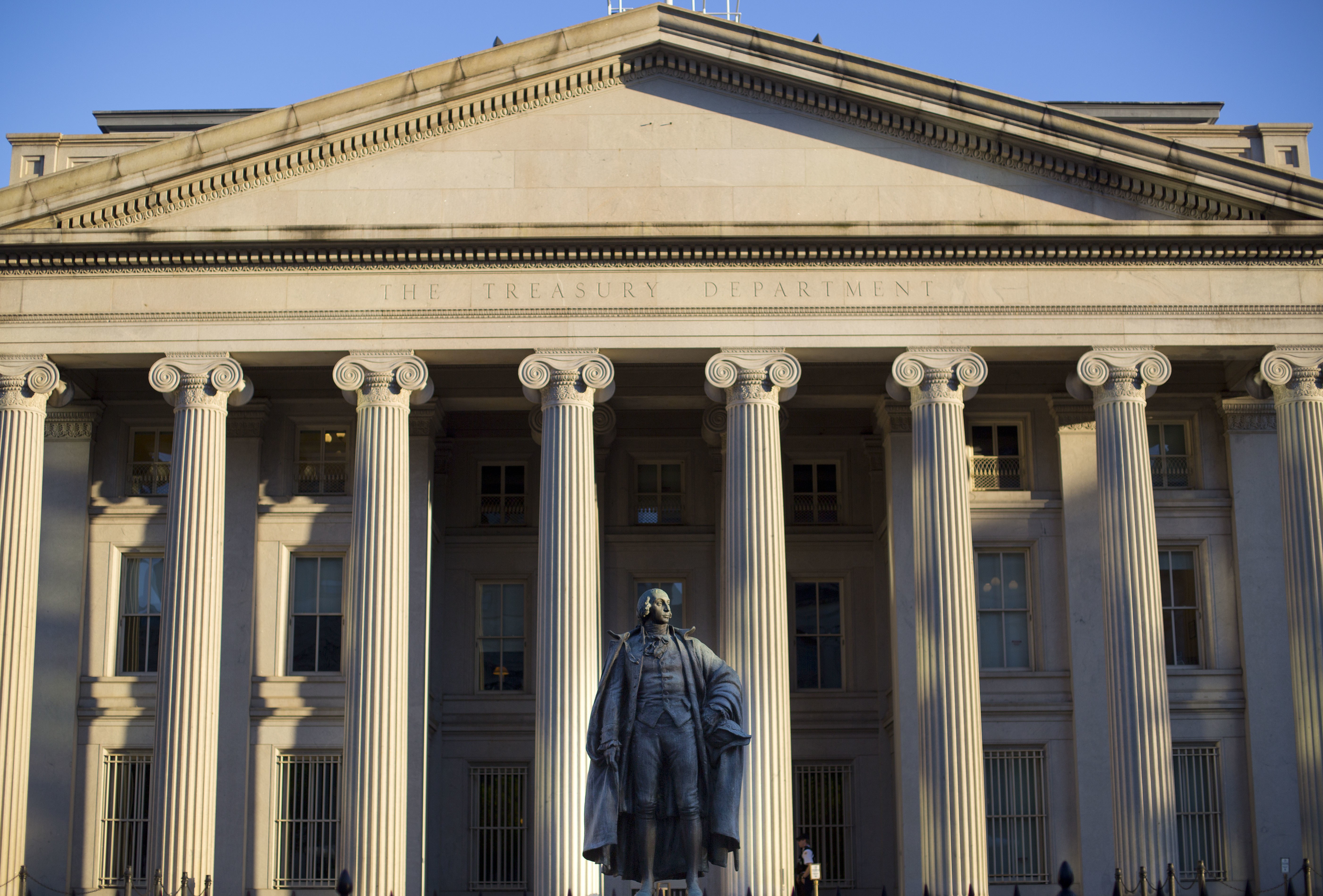 The US Treasury Department building in Washington. US Treasury yields are likely to rise as the Fed raises interest rates. Photo: AP
