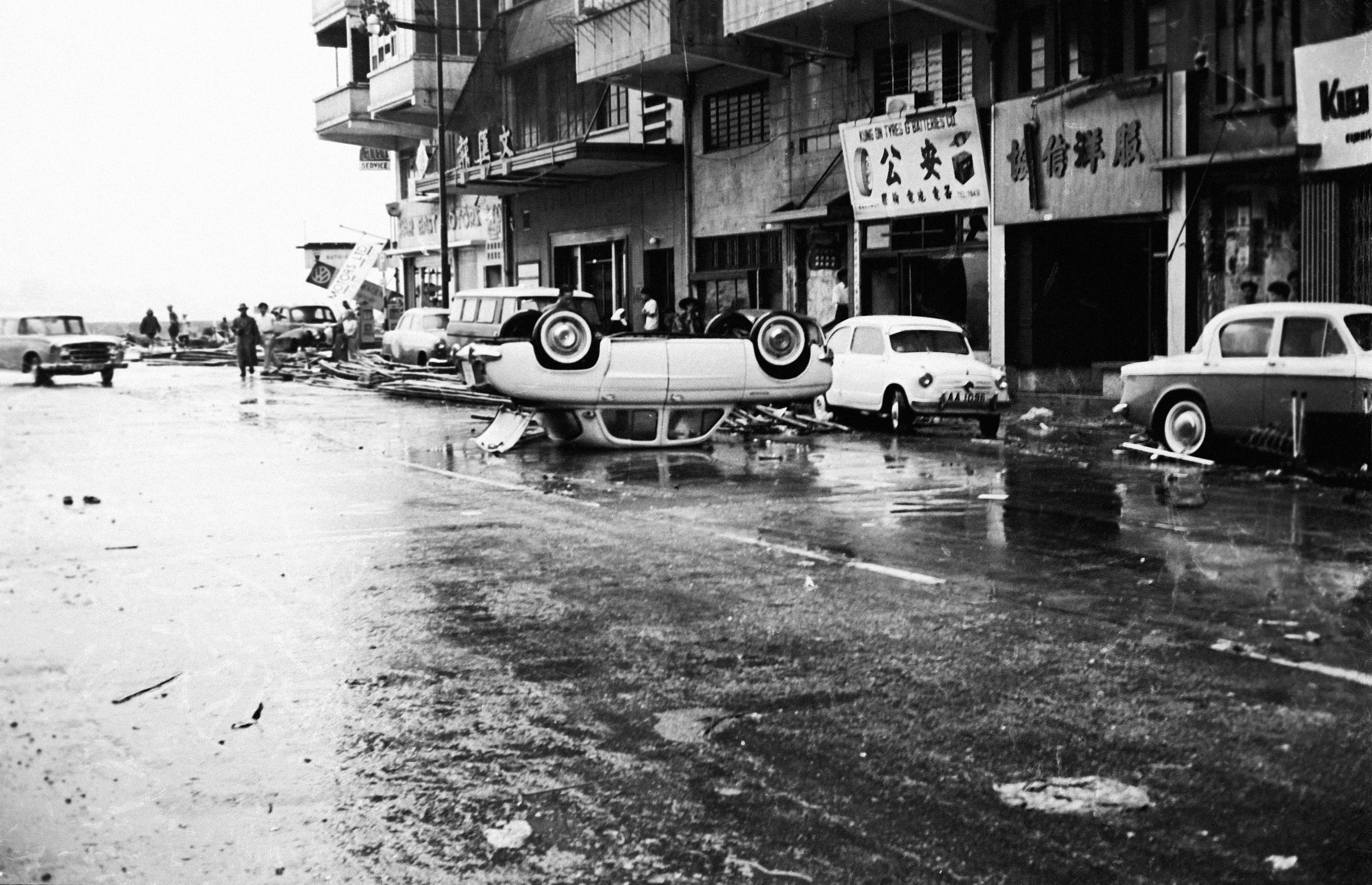 The aftermath of Typhoon Wanda in Wan Chai, Hong Kong, 1962. Photo: Handout