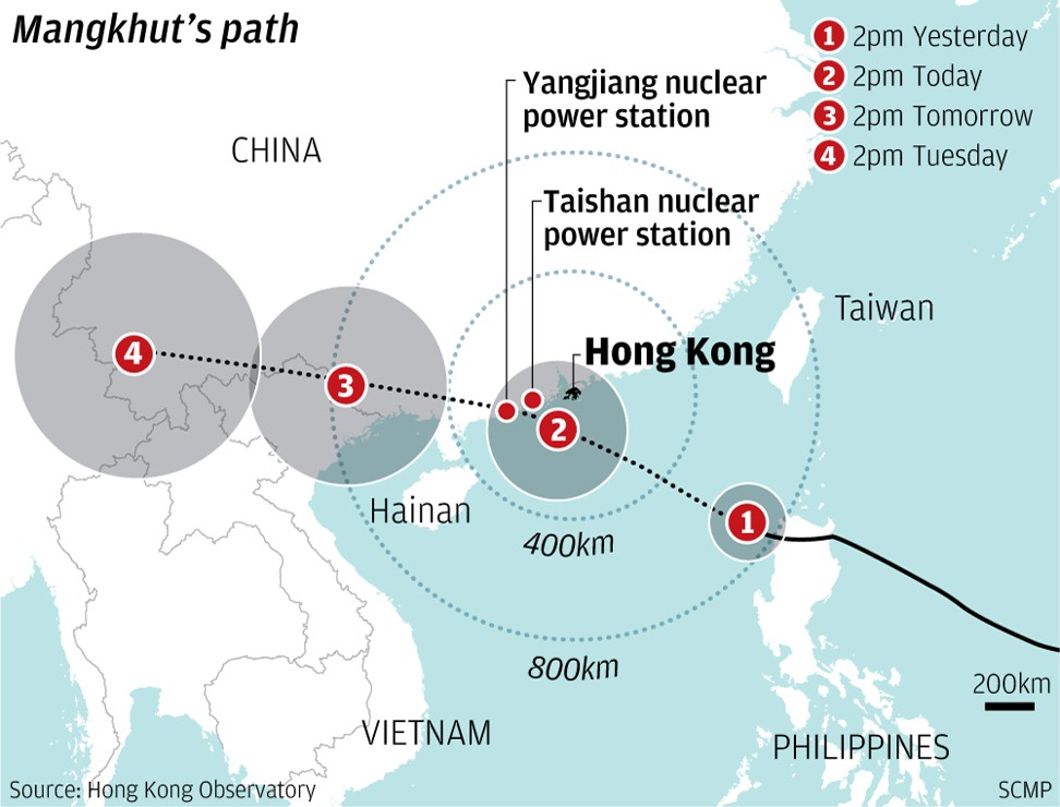 Typhoon Mangkhut Two Nuclear Power Plants On China S Guangdong Coast In Path Of Storm South China Morning Post