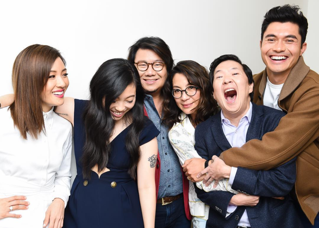 The happy cast of ‘Crazy Rich Asians’: (from left) Constance Wu, Awkwafina, author Kevin Kwan, Michelle Yeoh, Ken Jeong and Henry Golding. Photo: Griff Lipson’s Instagram