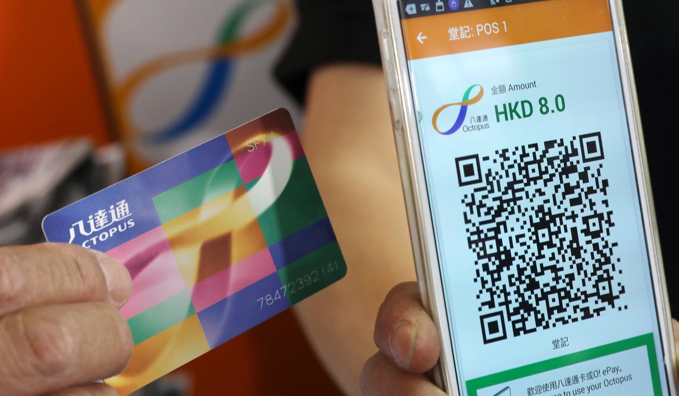 Hong Kong’s Octopus card has had a monopoly on card payments for public transport in Hong Kong, and is also widely used at retail outlets. Photo: SCMP