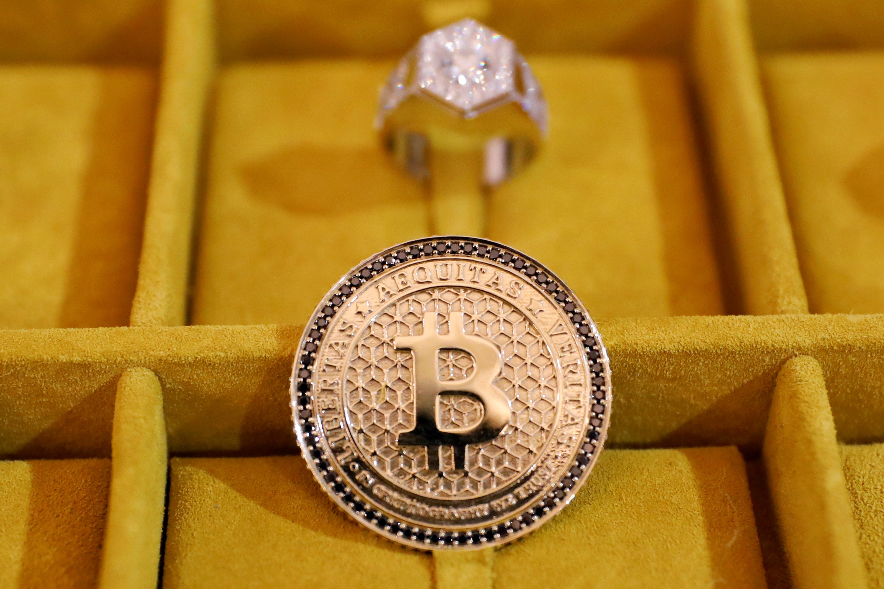 Bitcoin is one of many blockchain technologies that maintain a data list that is encrypted to prevent tampering and revision. Such technologies can be used to track a diamond’s journey from mine to retailPhoto: Reuters