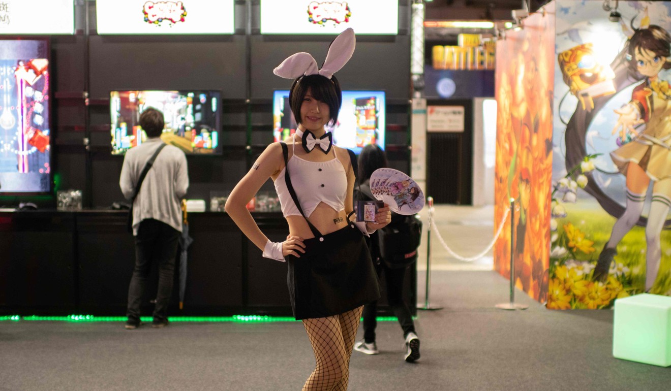 Characters dressed as cosplayers pose at the Tokyo Game Show on September 21, 2018. Japanese culture is quirky, and hopefully the Rugby World Cup highlights that in abundance. Photo: AFP