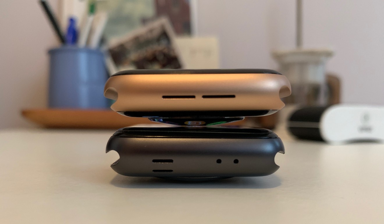 The Series 4 (top) is a bit thinner than the Series 3 edition (bottom). Photo: Ben Sin