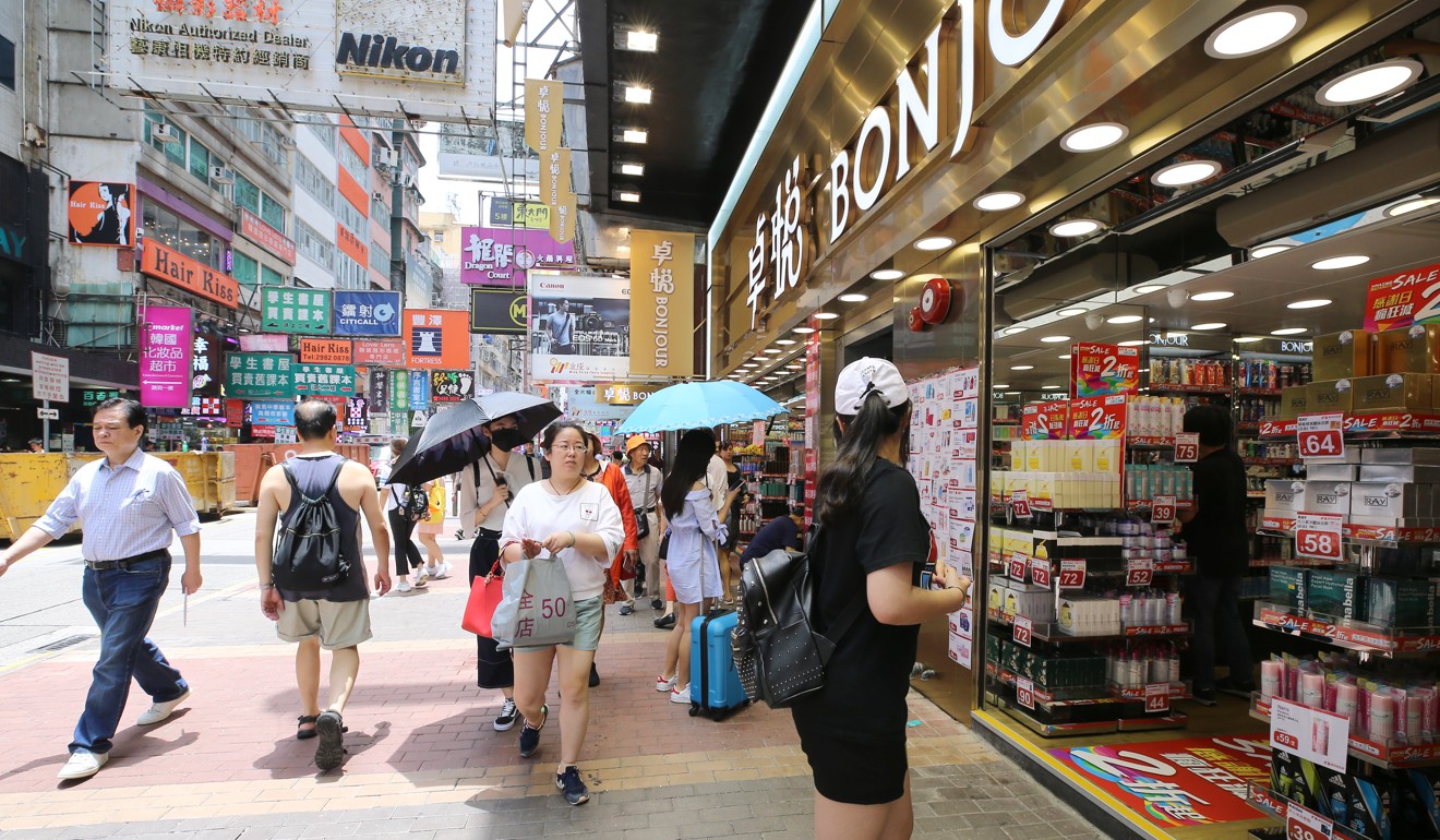 Sai Yeung Choi Street South in Mong Kok, a major commercial area in Kowloon. Photo: Dickson Lee