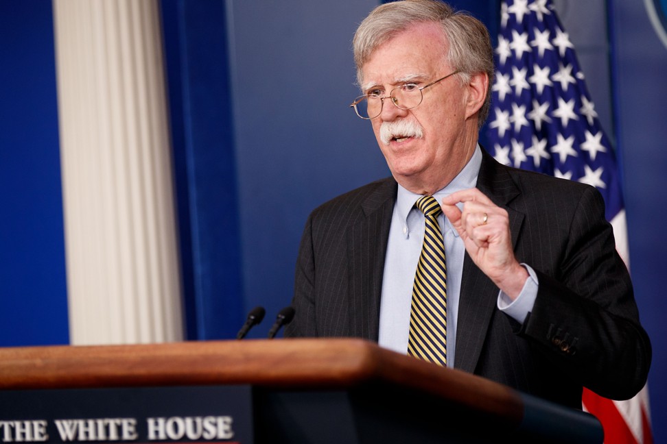 US National Security Adviser John Bolton said the US was focused on initiatives to counter and deter cybersecurity threats from China. Photo: Xinhua