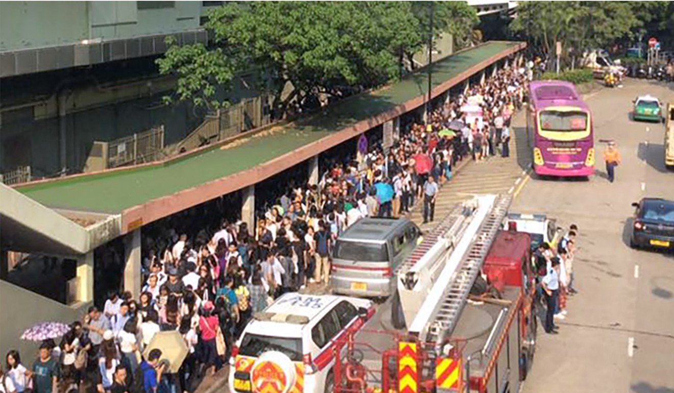 Commuters waiting at Fanling Station. Photo: Facebook
