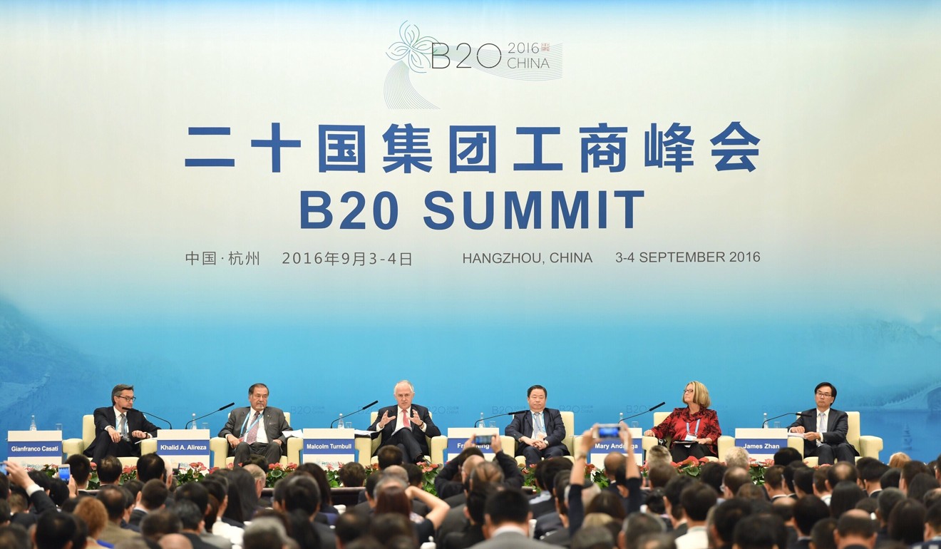 China hosted the B20 summit in 2016. Photo: Xinhua