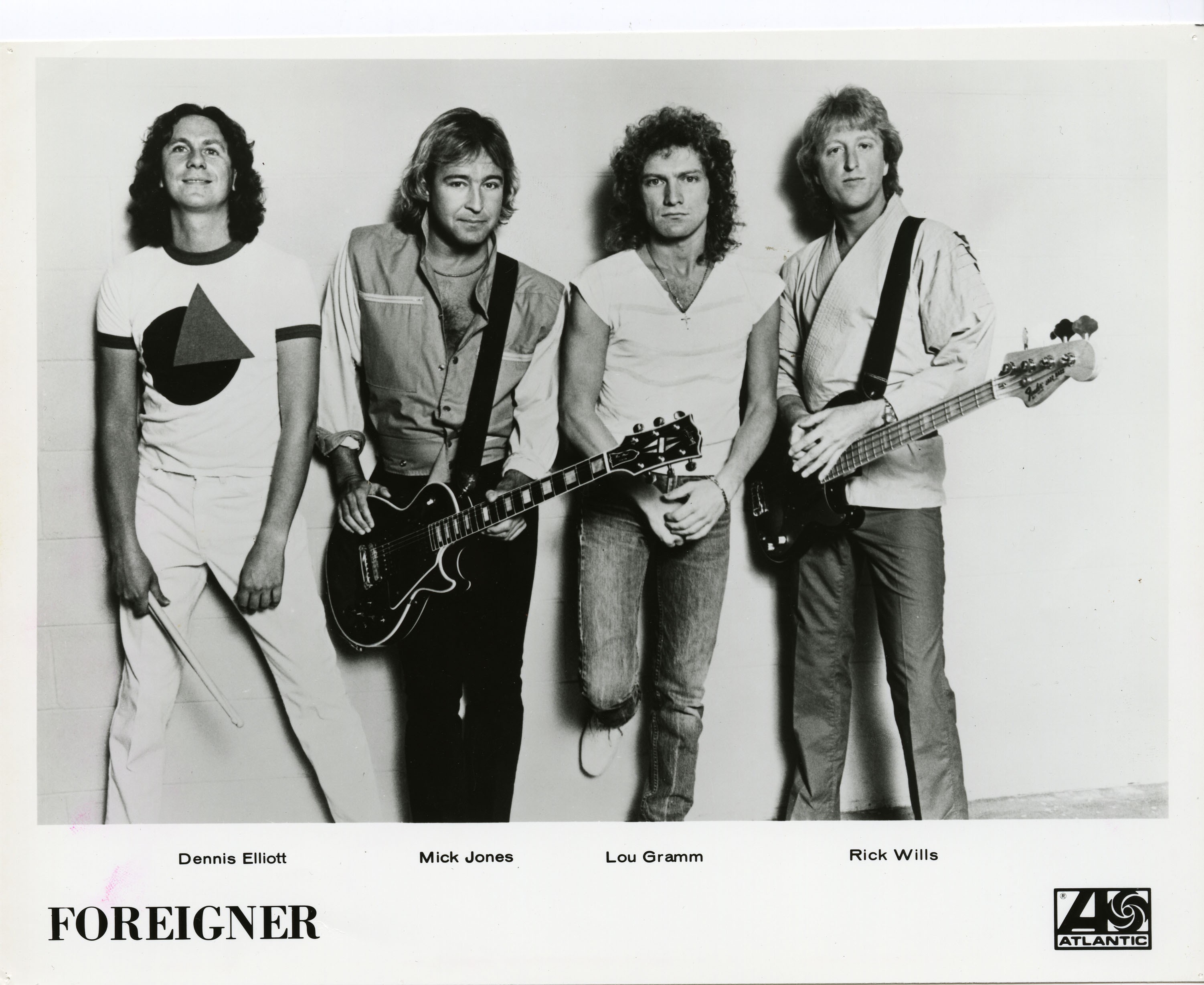 Foreigner, circa the 1970s, with band founders Mick Jones (second from left) and Lou Gramm (second from right). Photo: Alamy