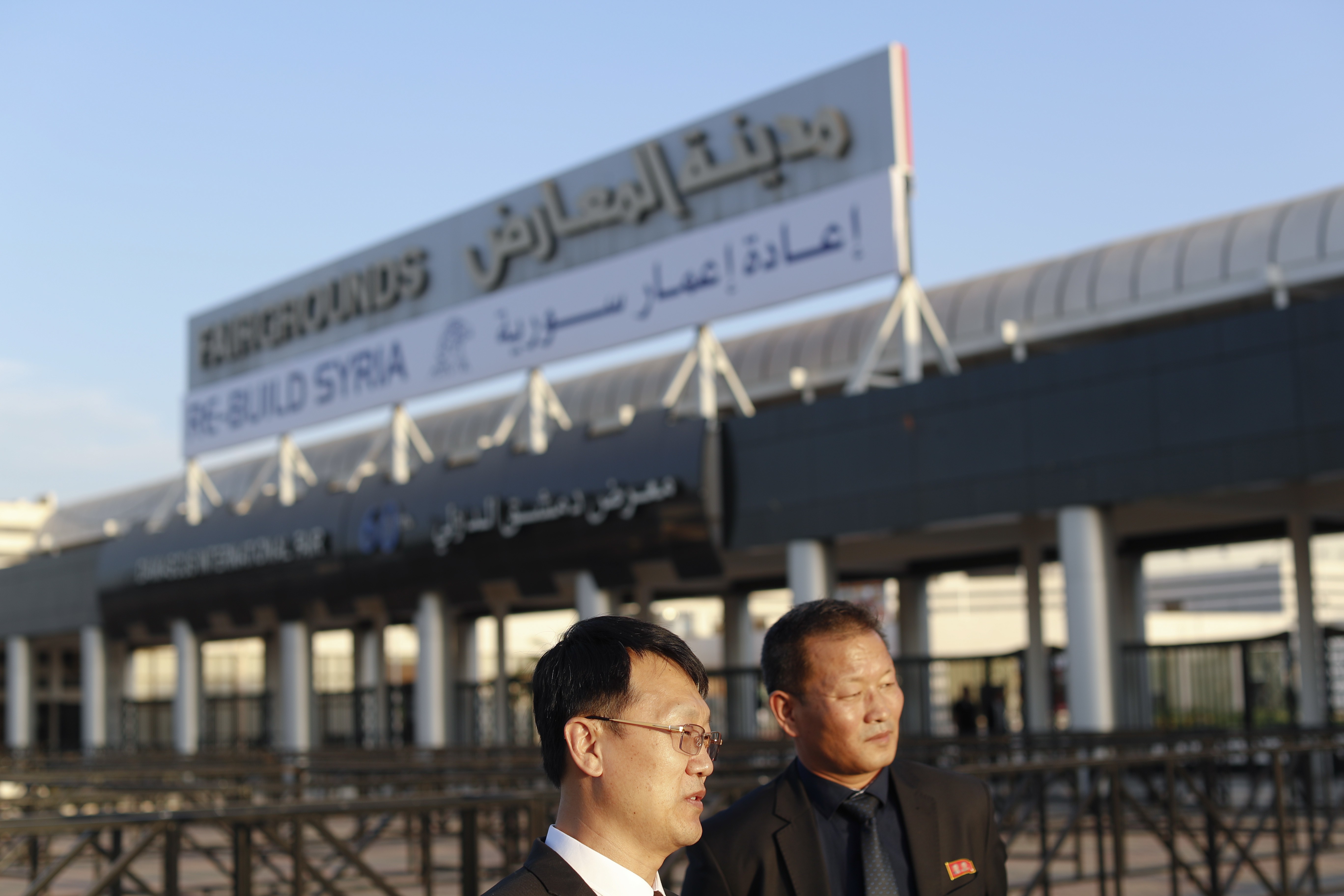 Chinese visitors at the Syria rebuilding conference earlier this month. Photo: AP