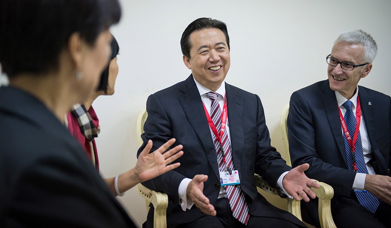 Meng Hongwei was at China’s public security ministry before Xi Jinping came to power. Photo: EPA-EFE