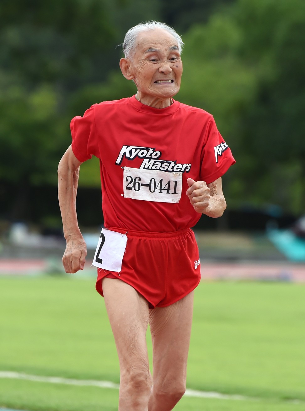Japanese sprinter Hidekichi Miyazaki, 103. By 2040 Japan will be the country with the second longest life expectancy in the world. Photo: AFP
