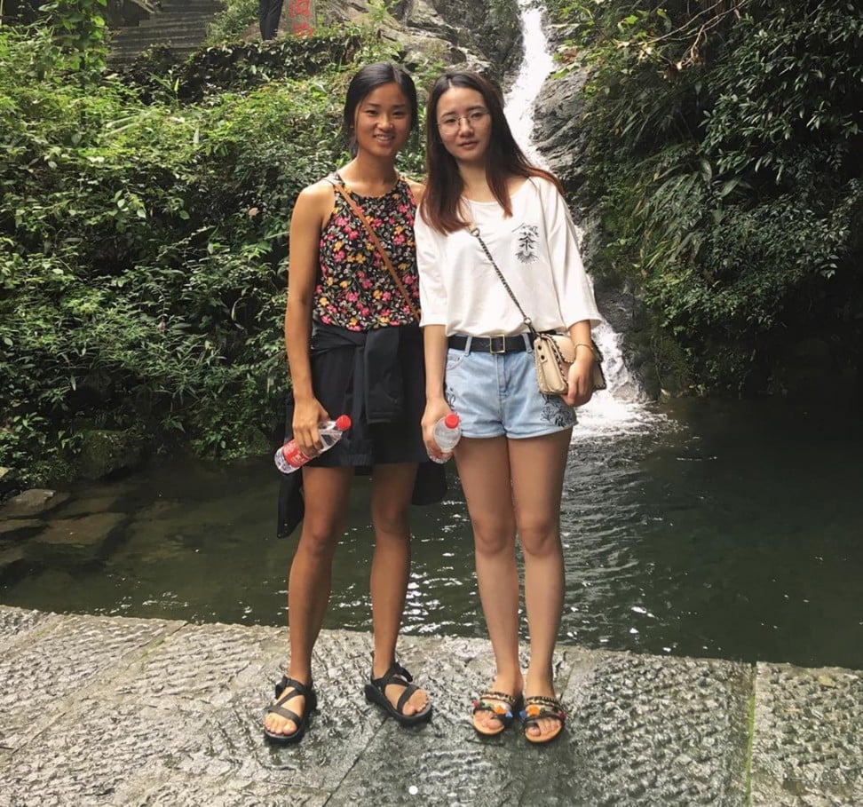 Kati explores Hangzhou with Xiaochen. Picture: courtesy of Kati Pohler