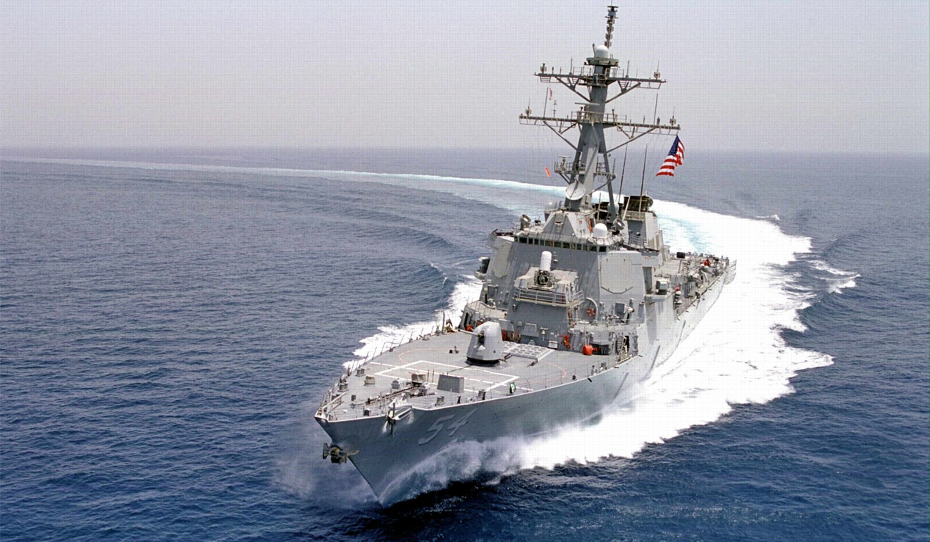 The guided missile destroyer USS Curtis Wilbur, in a file photo. Photo: Agence France-Presse