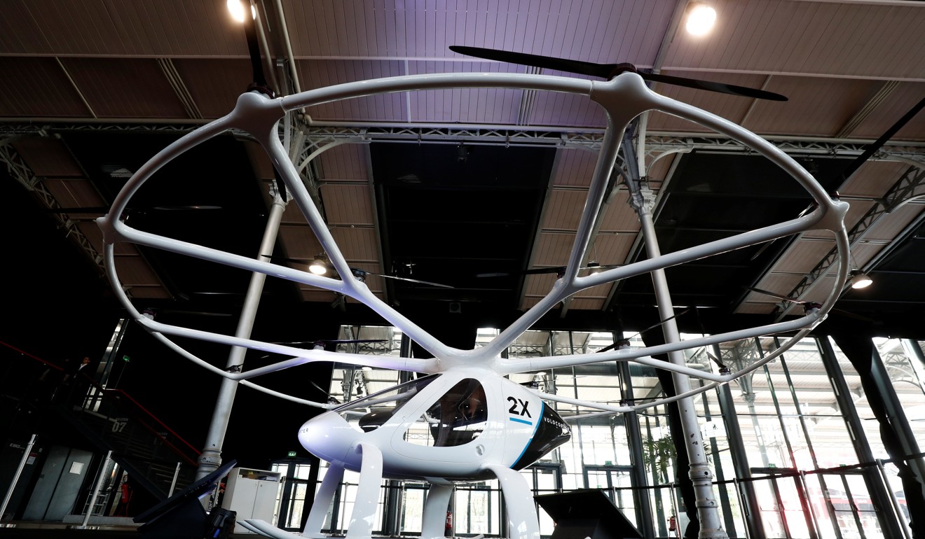 A two-seater Volocopter 2X made by the German start-up. Photo: Reuters