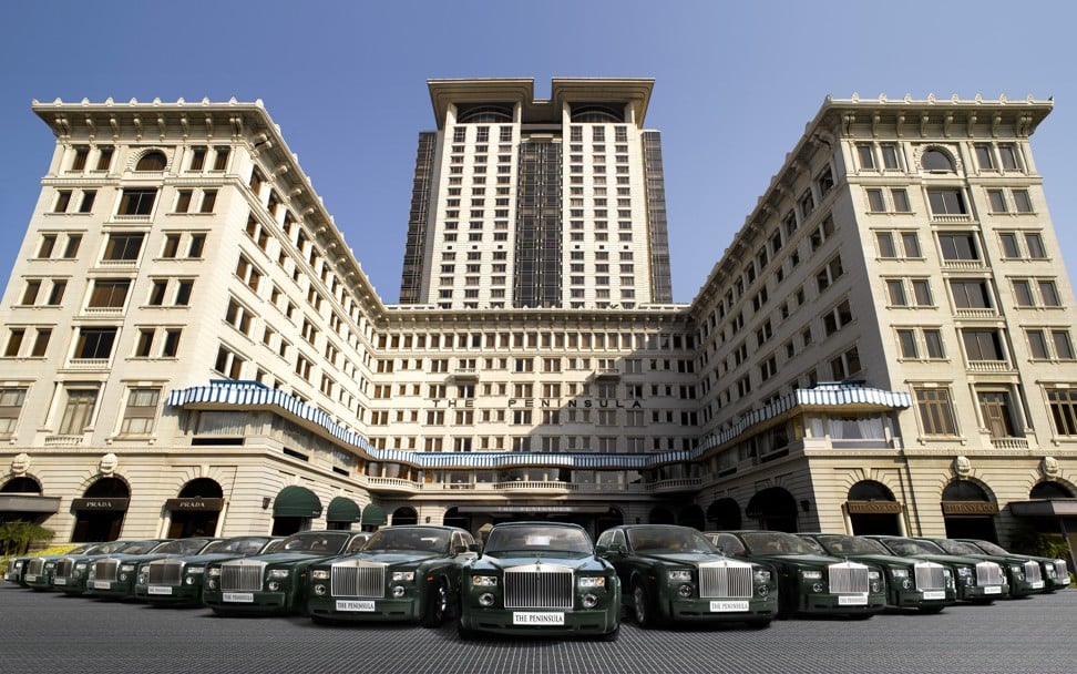 The Peninsula Hong Kong, in Tsim Sha Tsui and its fleet of iconic green Rolls-Royce cars.