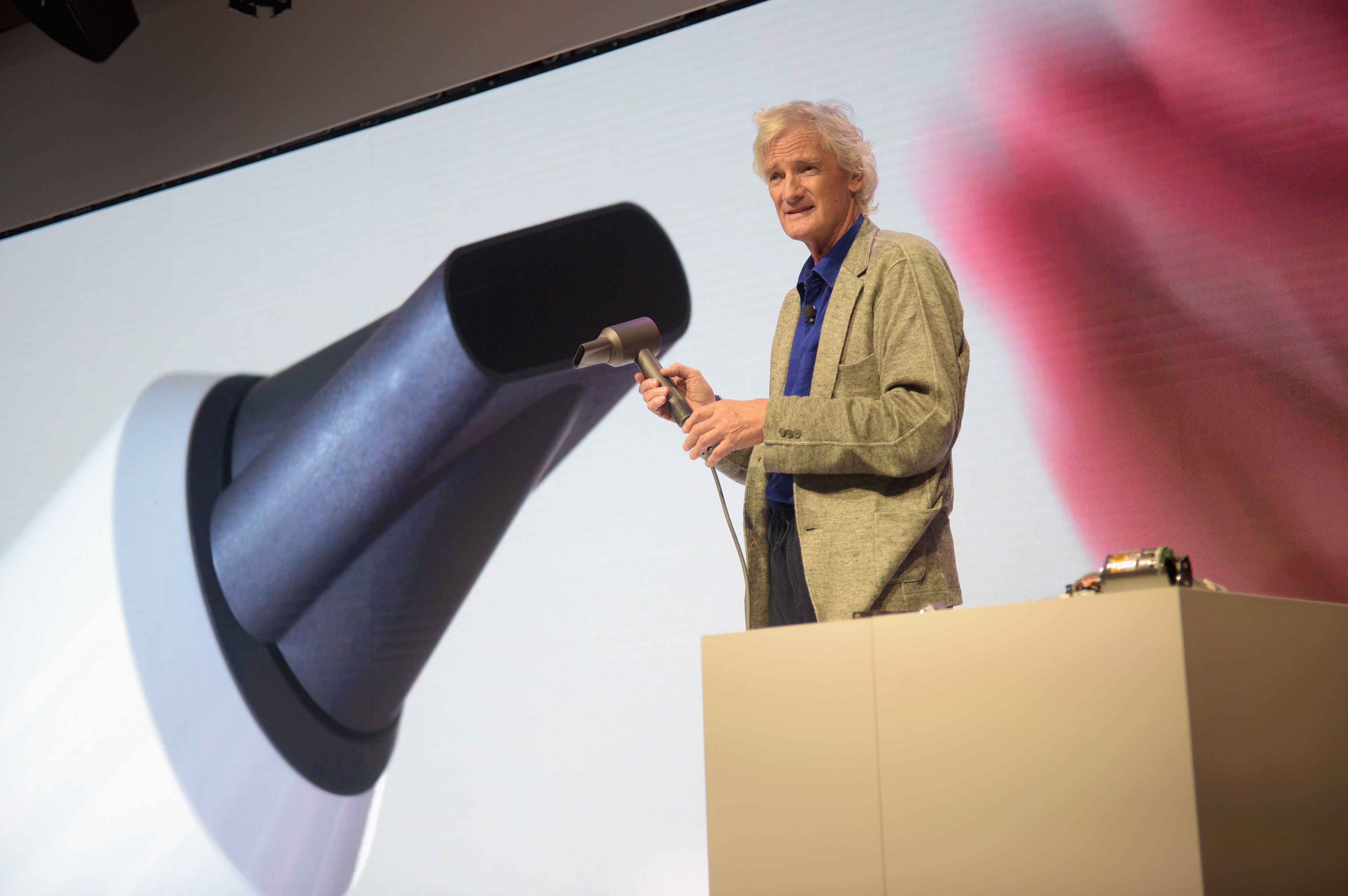 Dyson launches his Supersonic Hair Dryer. Photo: AFP