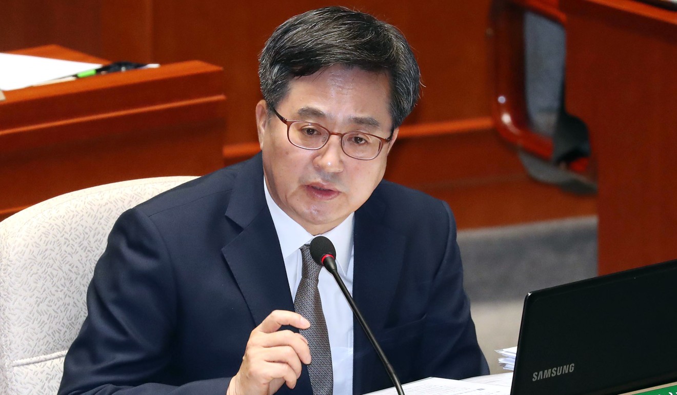Finance minister Kim had called for redistributive economic policies to be rowed back. Photo: AFP