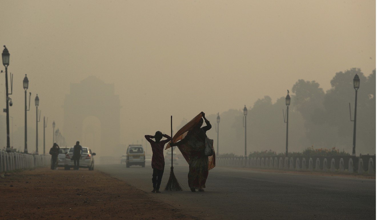 ‘Toxic’ smog in India’s capital New Delhi after Diwali festival on November 8, 2018. Photo: AP