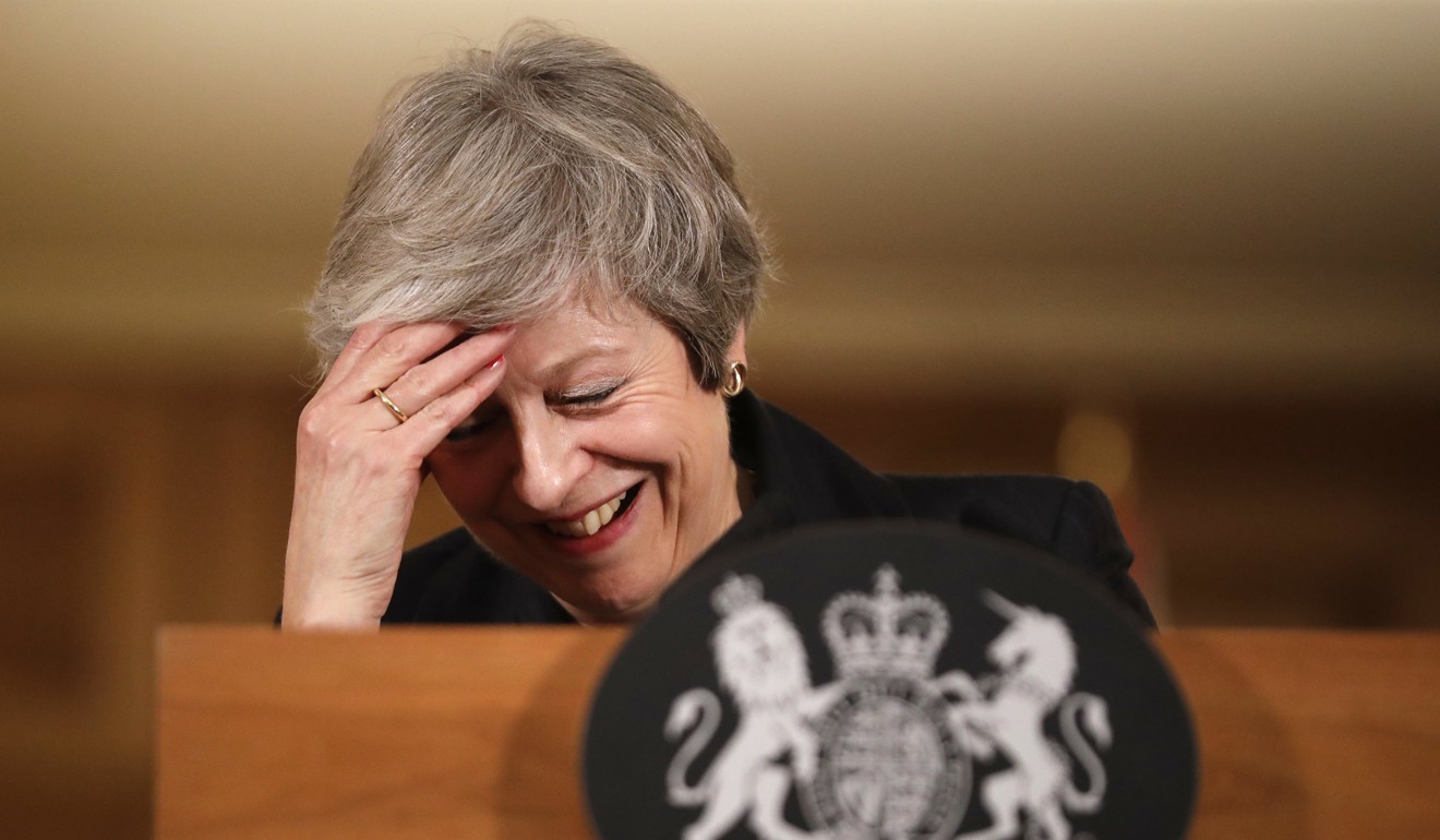 Embattled British Prime Minister Theresa May in London on November 15, 2018. Photo: AP
