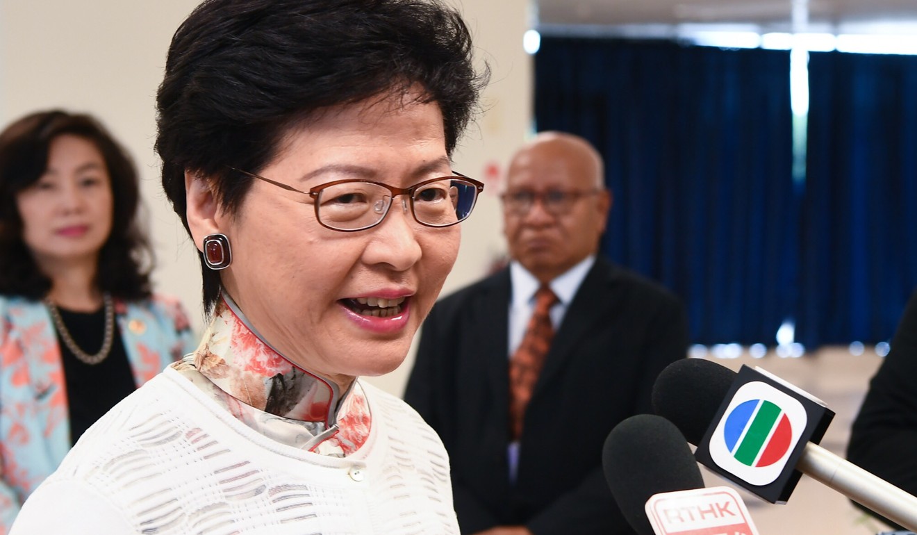 Carrie Lam said that even she, as chief executive, would not interfere with judicial decisions. Photo: Handout