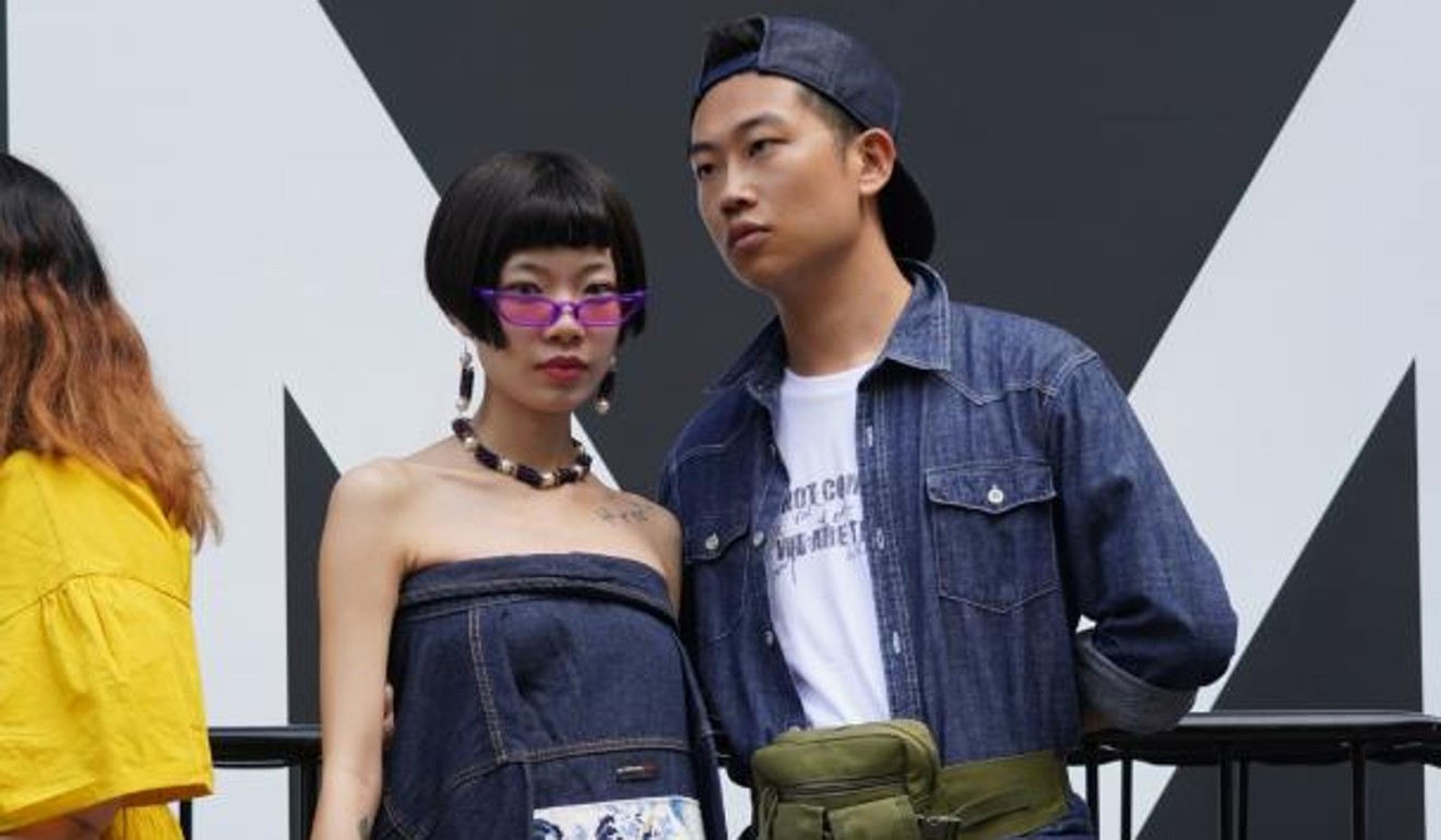 Si and Chan at London Fashion Week.