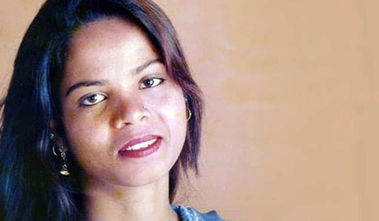 An undated handout photo provided by the UK charity British Pakistani Christian Association shows a portrait of Asia Bibi, who spent eight years on death row for blasphemy. Photo: Agence France-Presse