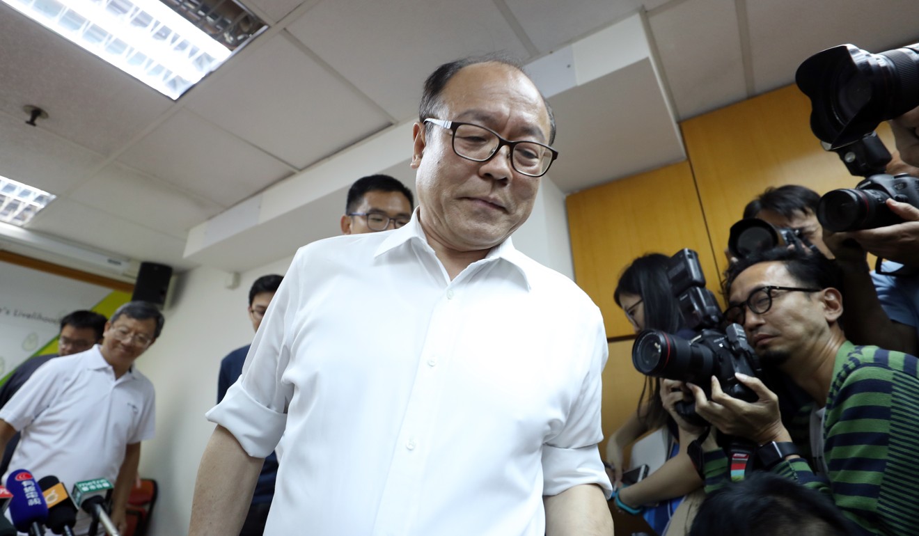 The pro-democracy camp are worried that veteran politician Frederick Fung, who is also running, might split the side’s vote. Photo: Winson Wong