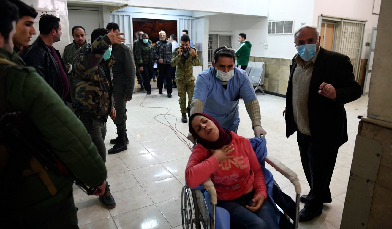 A Syrian woman arrives for treatment at a hospital in Aleppo on November 24, 2018.Photo: AFP