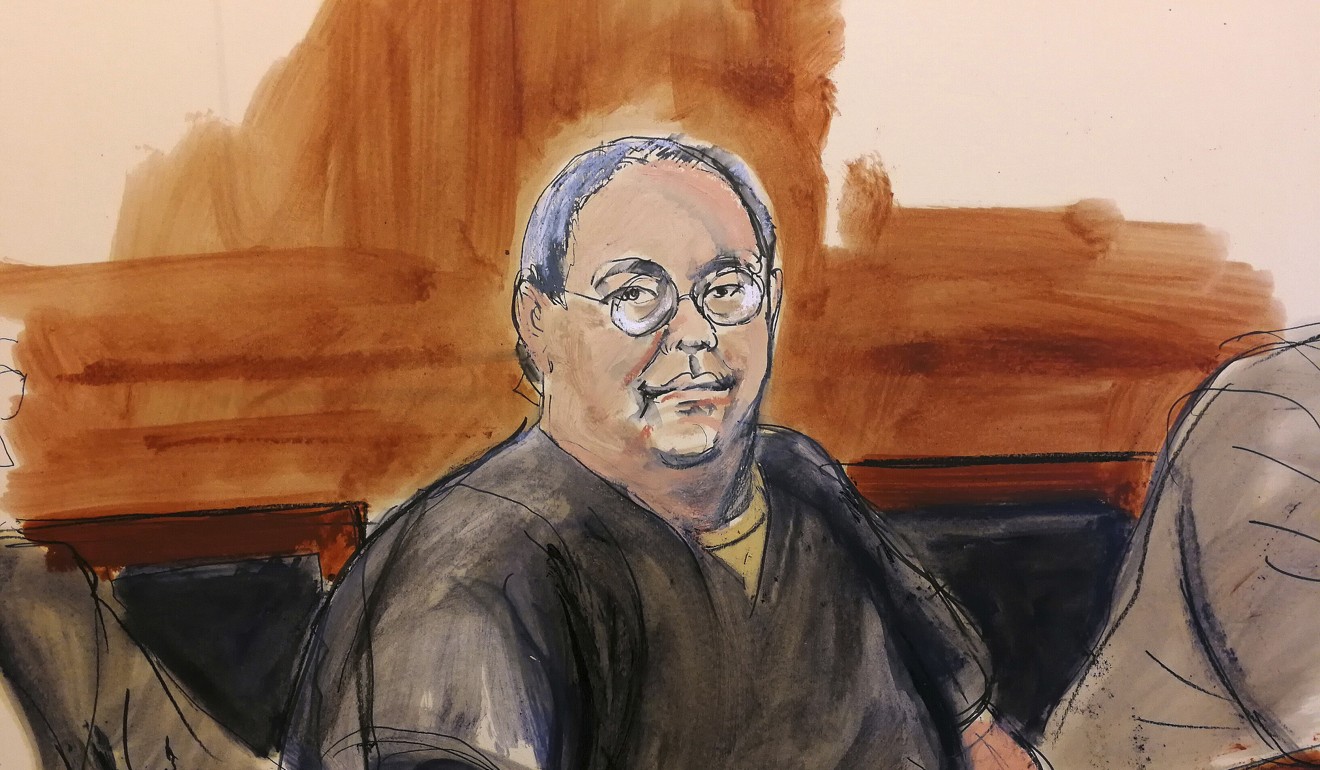 A courtroom sketch of Ho earlier this year. Jury selection in his trial is expected to begin on Monday in New York. Photo: AP