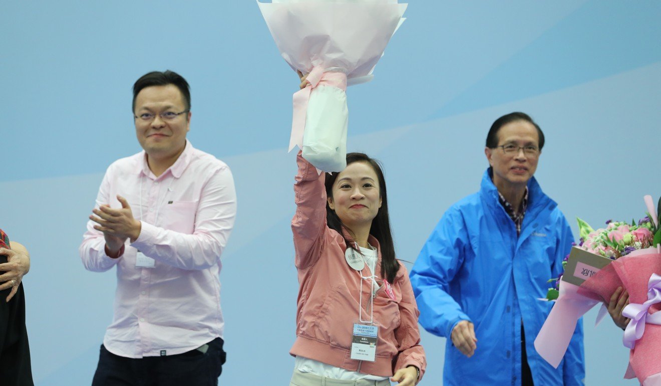 Chan Hoi-yan won the election with 106,457 votes, 49.5 per cent of the total. Photo: Sam Tsang