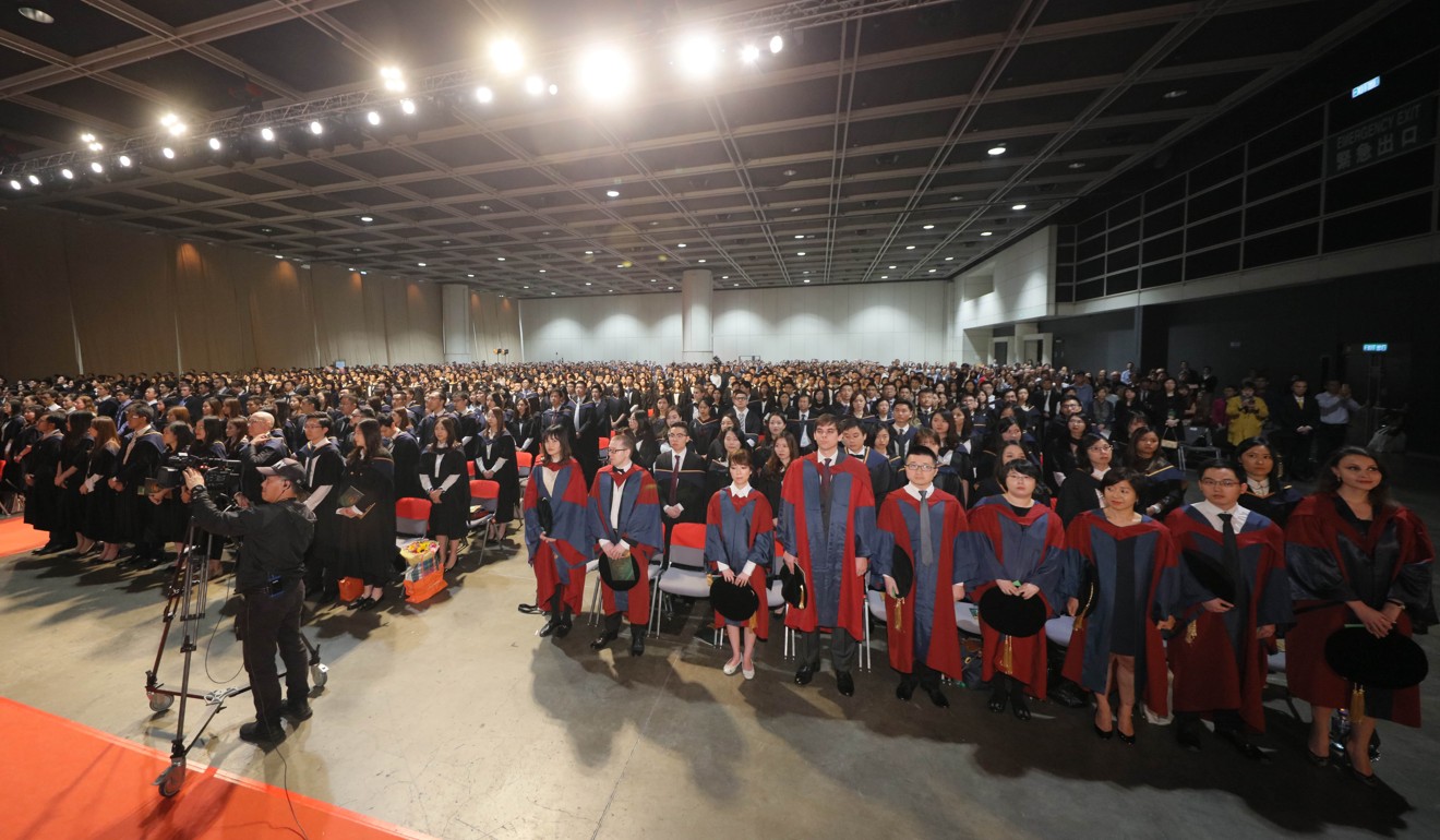 Li spoke at the graduation ceremony at the Hong Kong Convention and Exhibition Centre. Photo: Handout