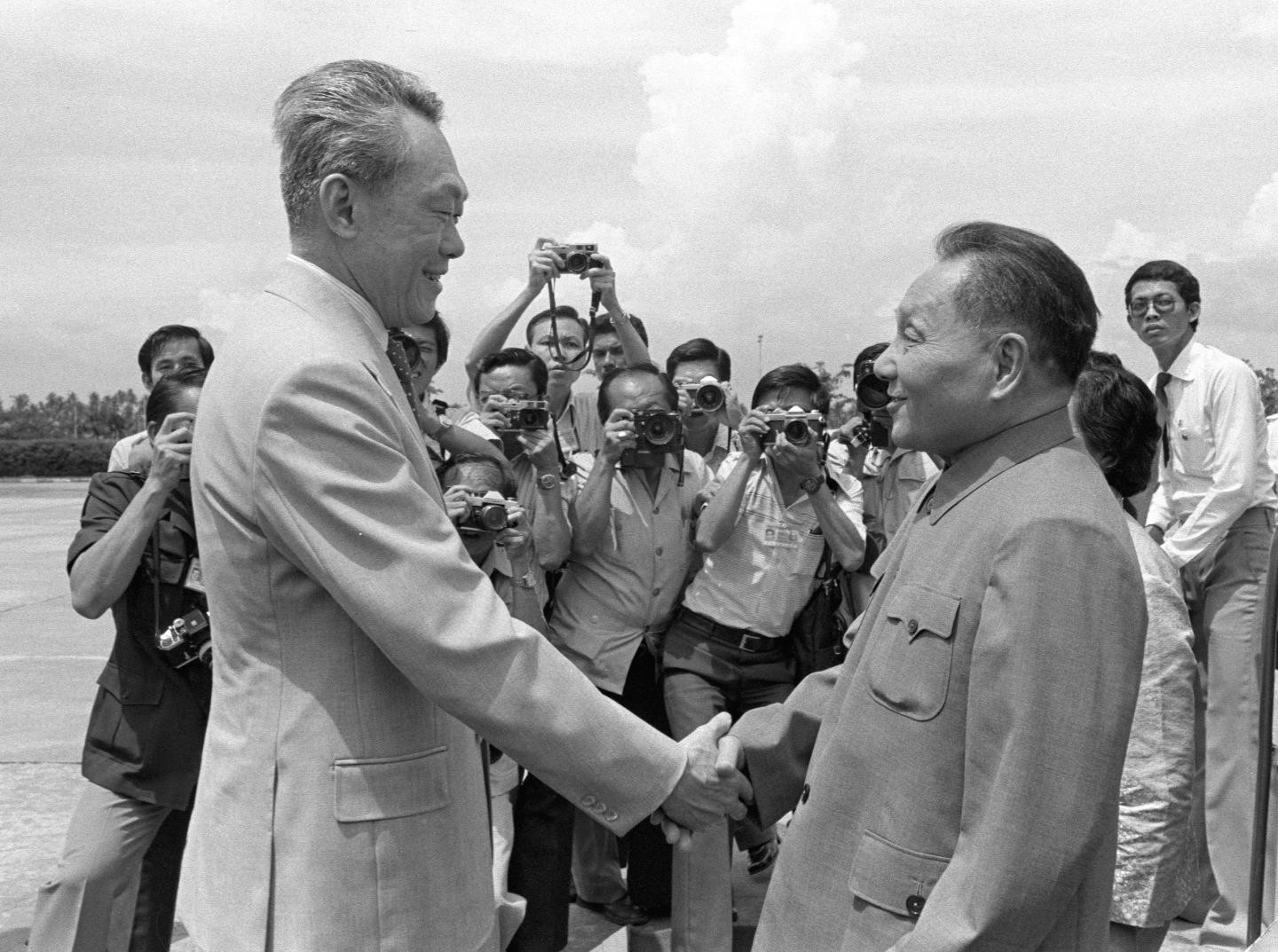Singapore’s Lee Kuan Yew meets Deng Xiaoping in 1978. Photo: Xinhua