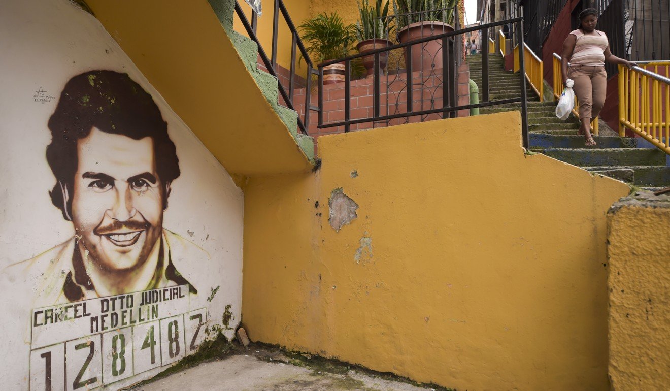 Picture taken at the Pablo Escobar neighbourhood in Medellin. Photo: AFP
