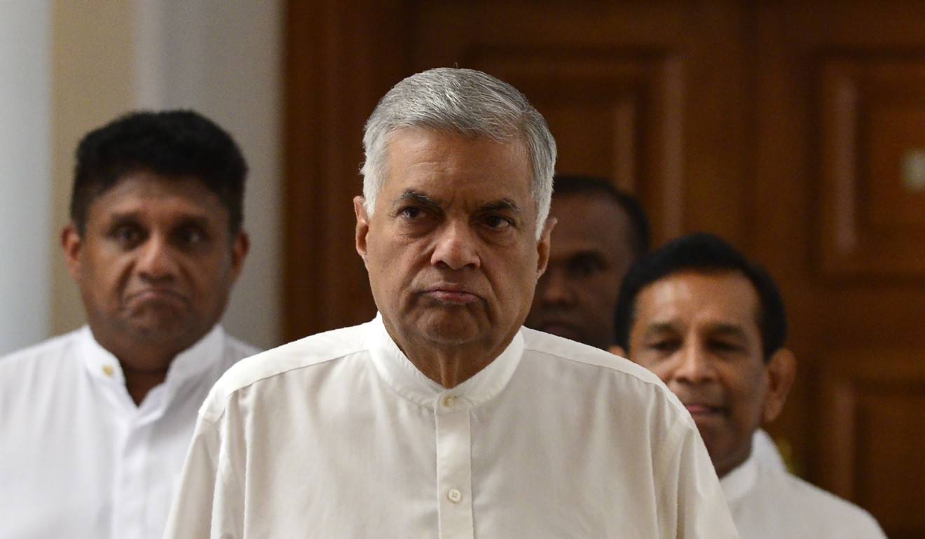 Former prime minister Ranil Wickremesinghe, whose ousting sparked the political crisis. Photo: AFP